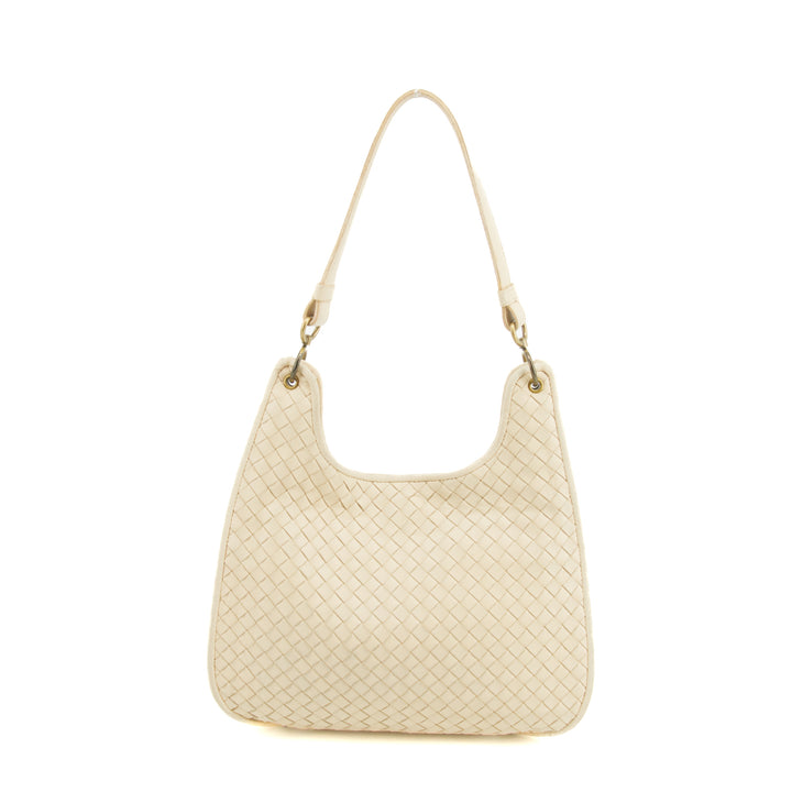 Bottega Veneta Intrecciato Cream Shoulder Bag #3064