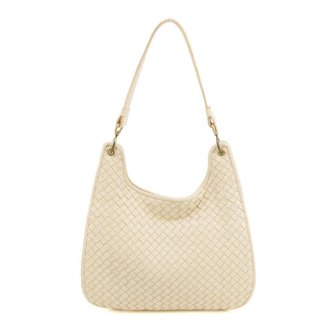 Bottega Veneta Intrecciato Cream Shoulder Bag #3064