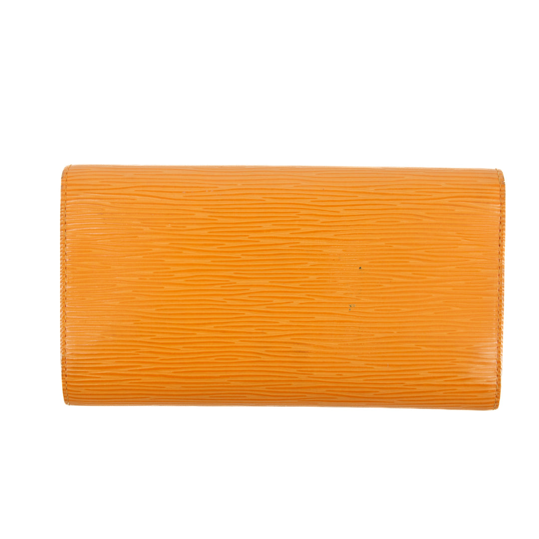 Louis Vuitton Orange Epi International Long Wallet #3075