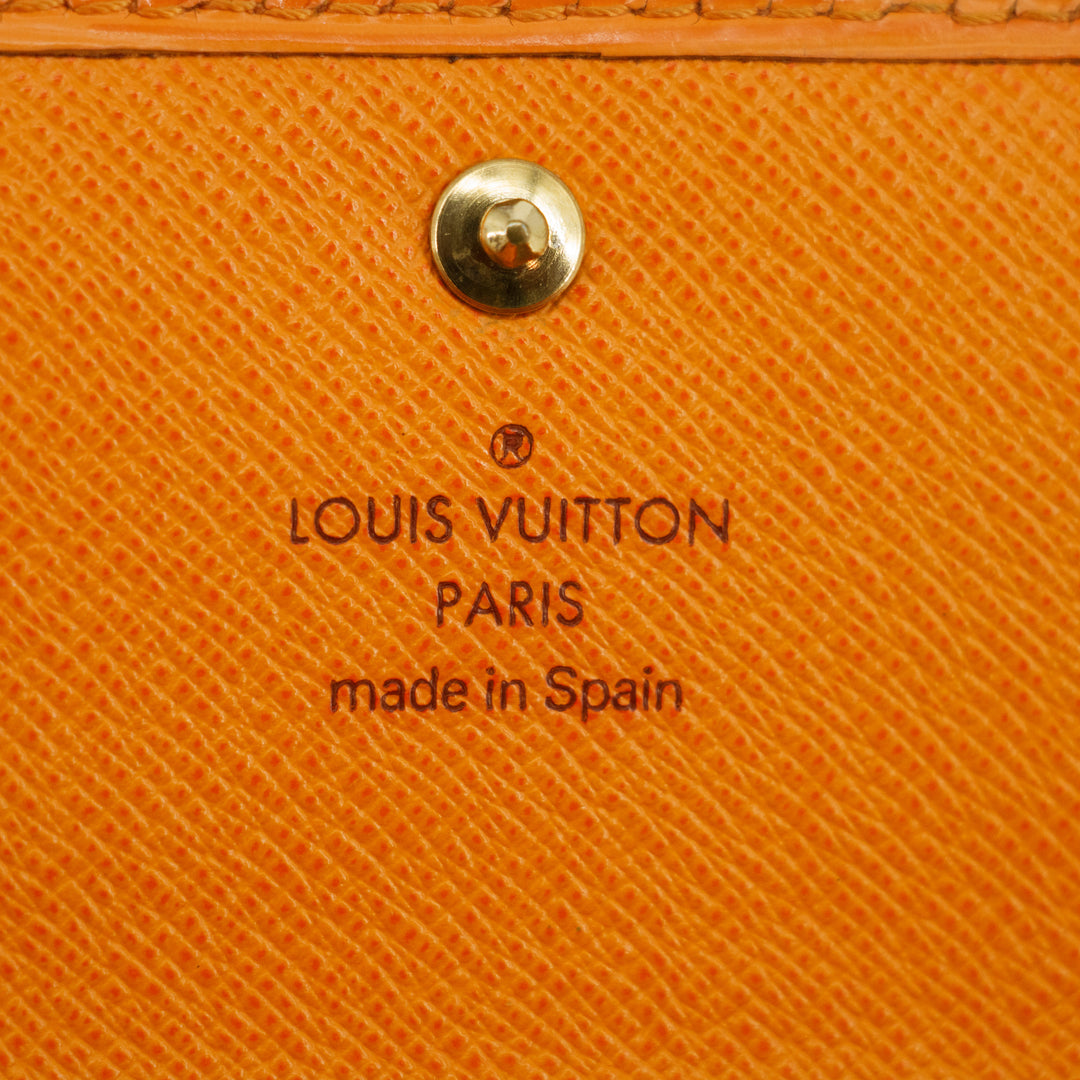 Louis Vuitton Orange Epi International Long Wallet #3075