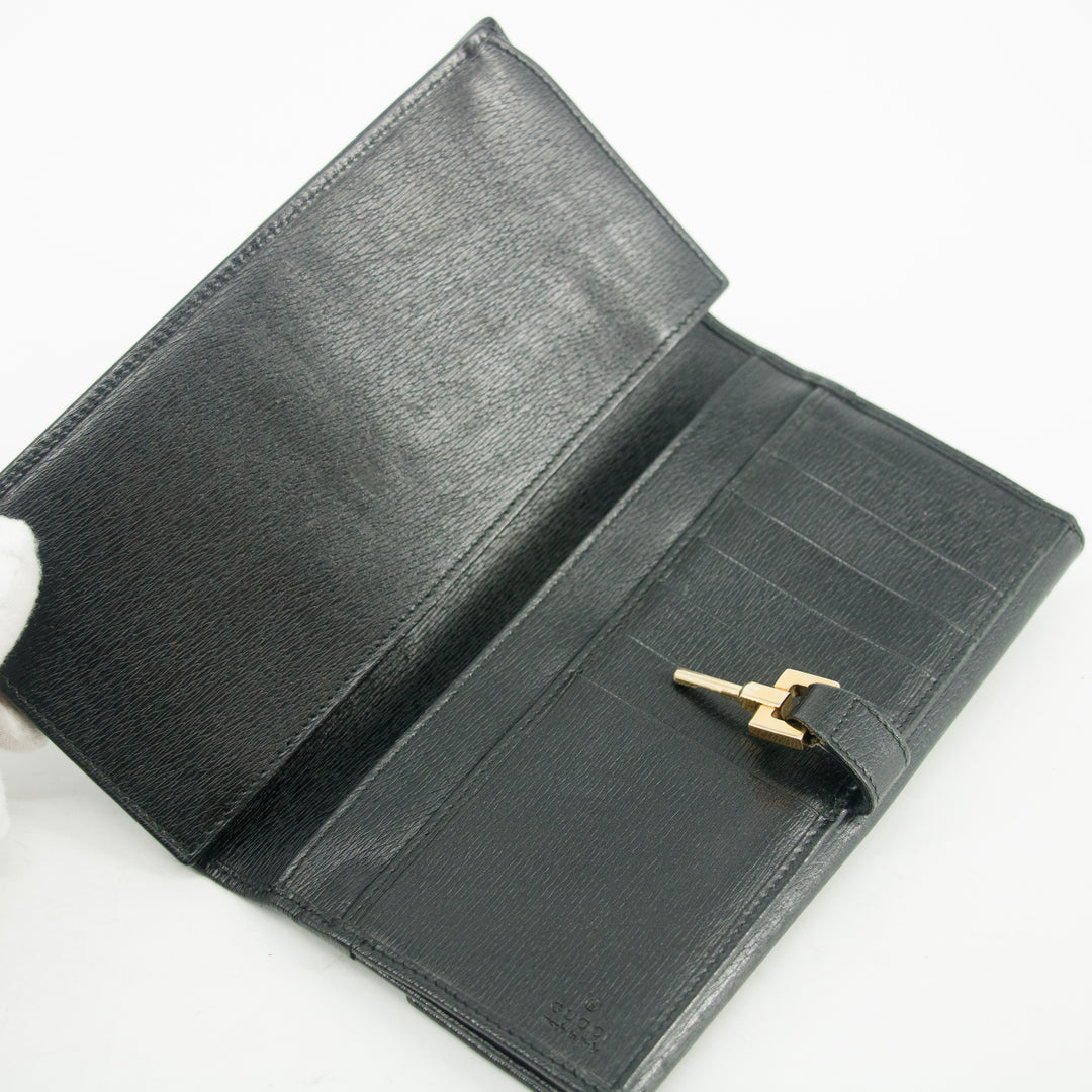 Gucci Black Long Jackie Wallet #3077