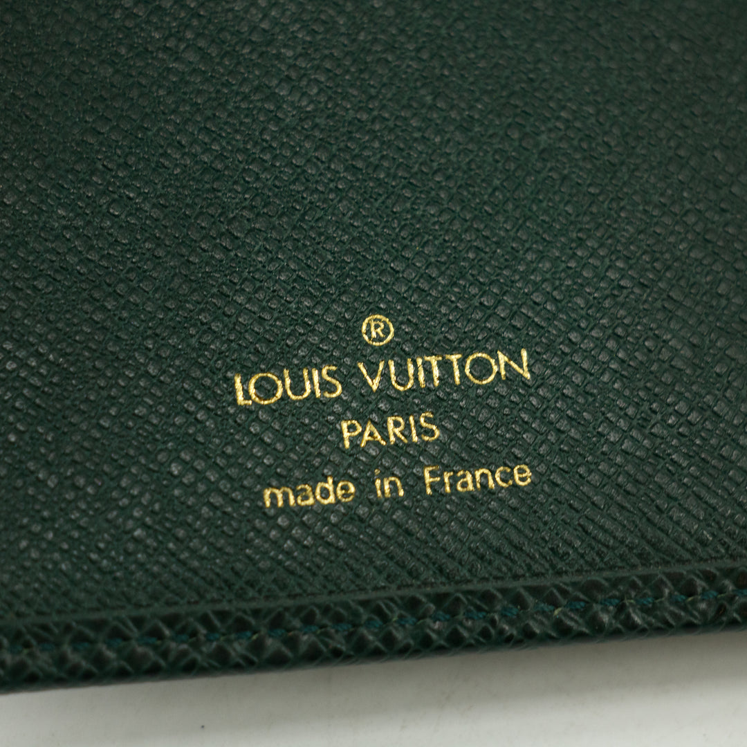 Louis Vuitton Green Taiga Long Wallet #3078