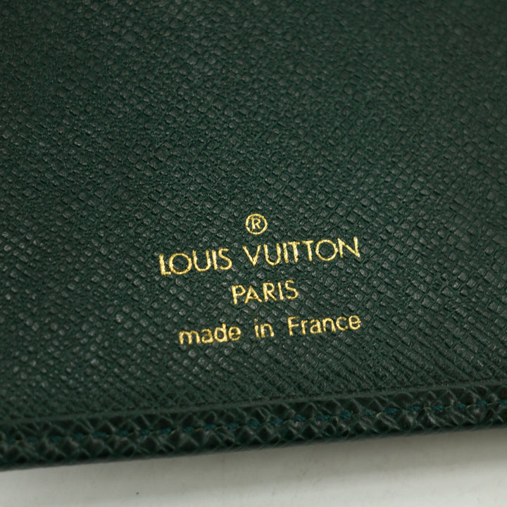 Louis Vuitton Green Taiga Long Wallet #3078