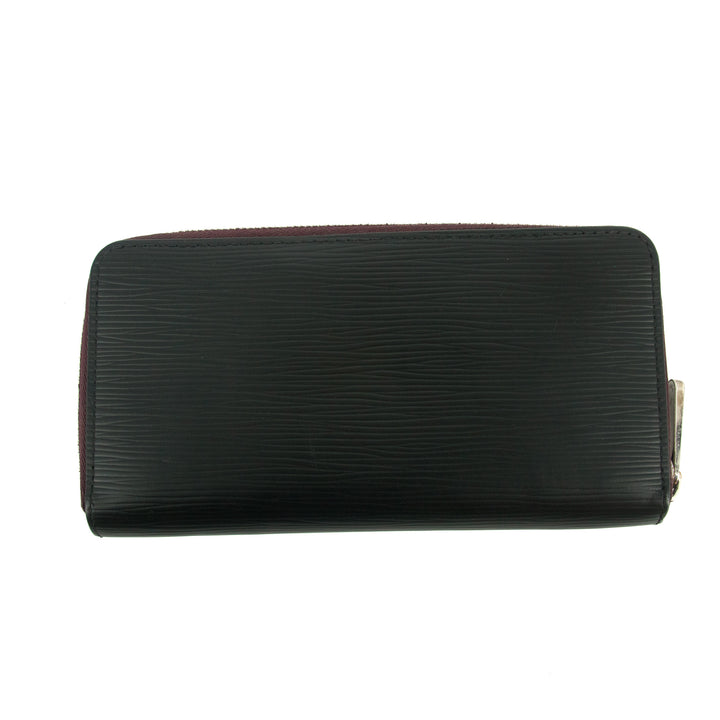 Louis Vuitton Black Epi Zippy Long Wallet w/ Magenta Interior #3080