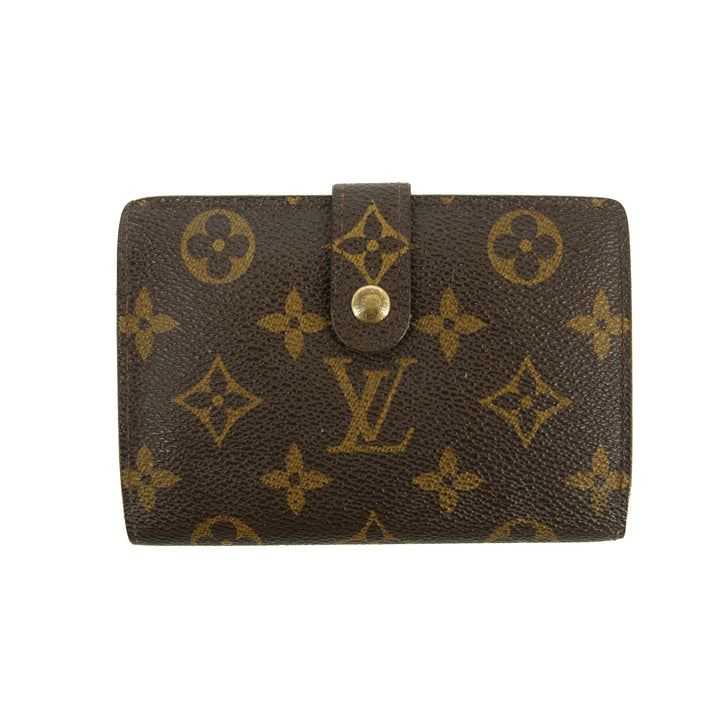 Louis Vuitton Monogram Canvas Kisslock Wallet Brown #3092