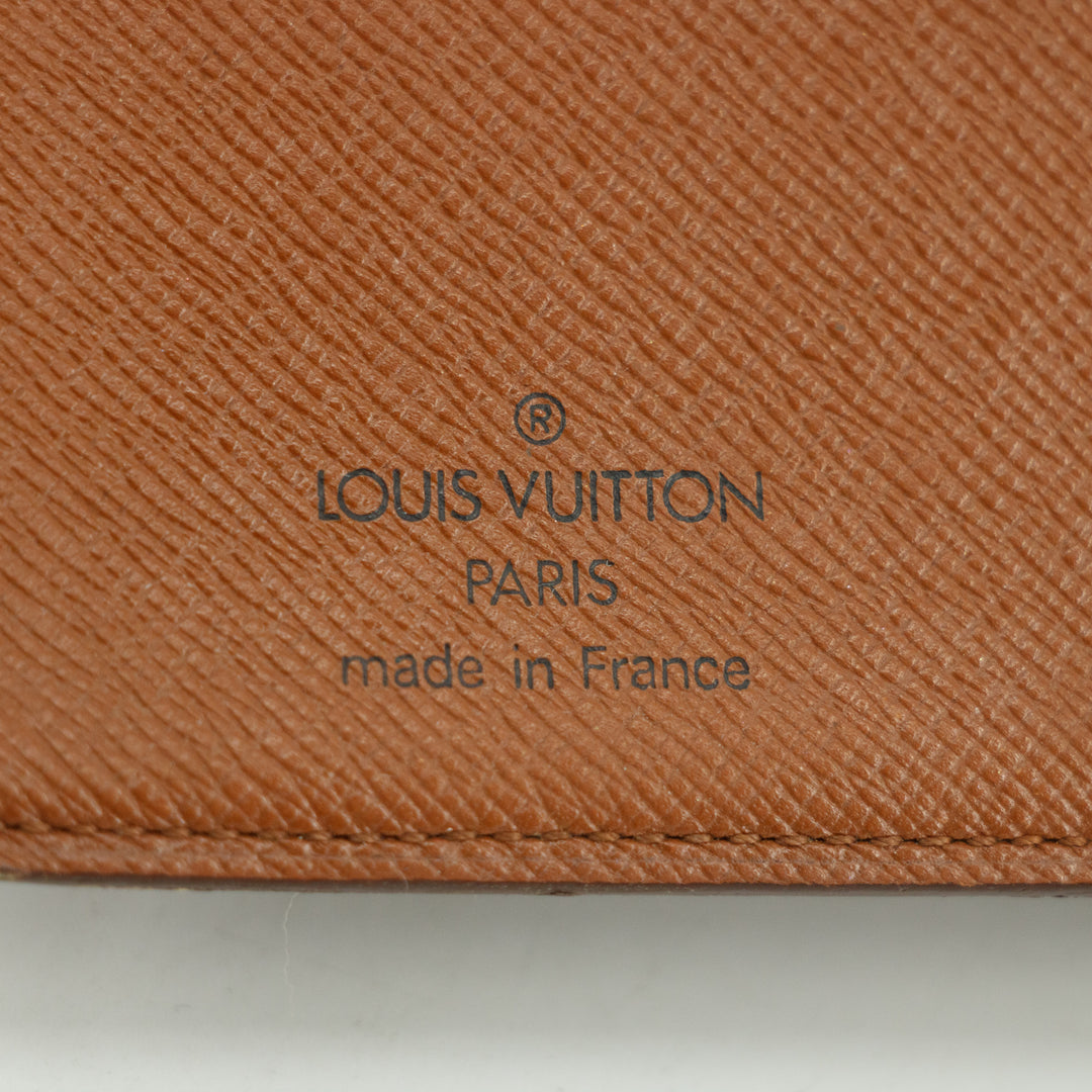 Louis Vuitton Monogram Canvas Kisslock Wallet Brown #3092