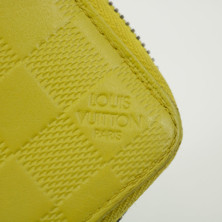 Louis Vuitton Yellow Damier Infini Zippy Wallet #3095