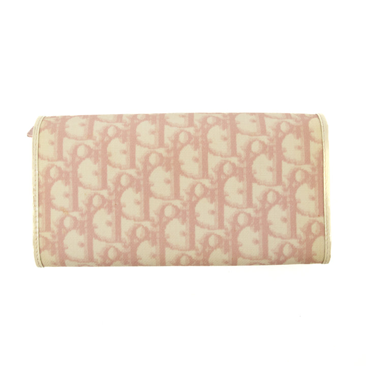 Christian Dior Monogram Girly Flap Trotter Wallet Pink #3096