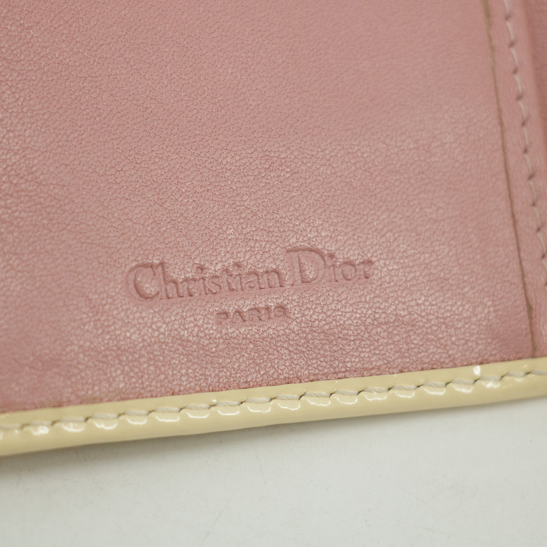 Christian Dior Monogram Girly Flap Trotter Wallet Pink #3096