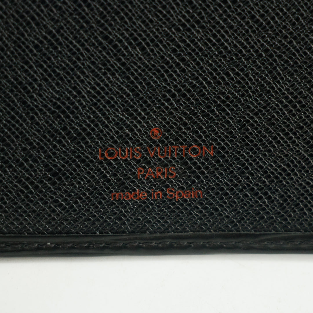 Louis Vuitton Black Epi Long Bifold Wallet  #3104