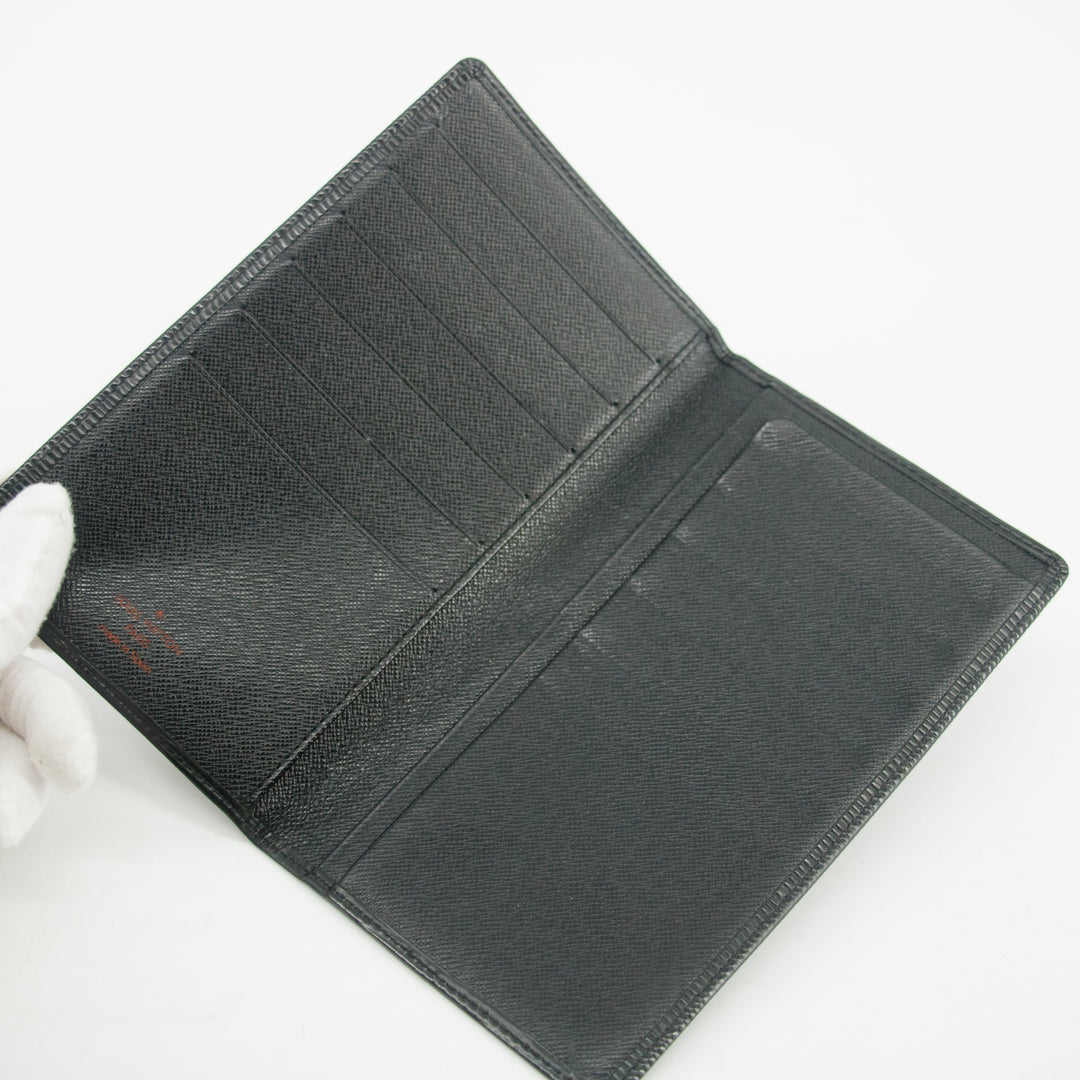 Louis Vuitton Black Epi Long Bifold Wallet  #3104