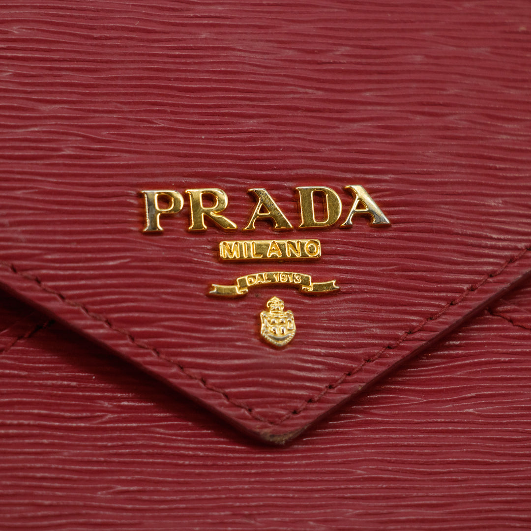 Prada Pink Envelope Vitello Move Busta Con Pattina Wallet  #3123