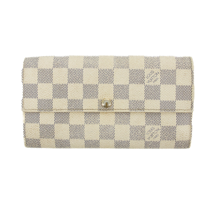 Louis Vuitton Damier Azur Portefeuille Sarah Wallet #3132