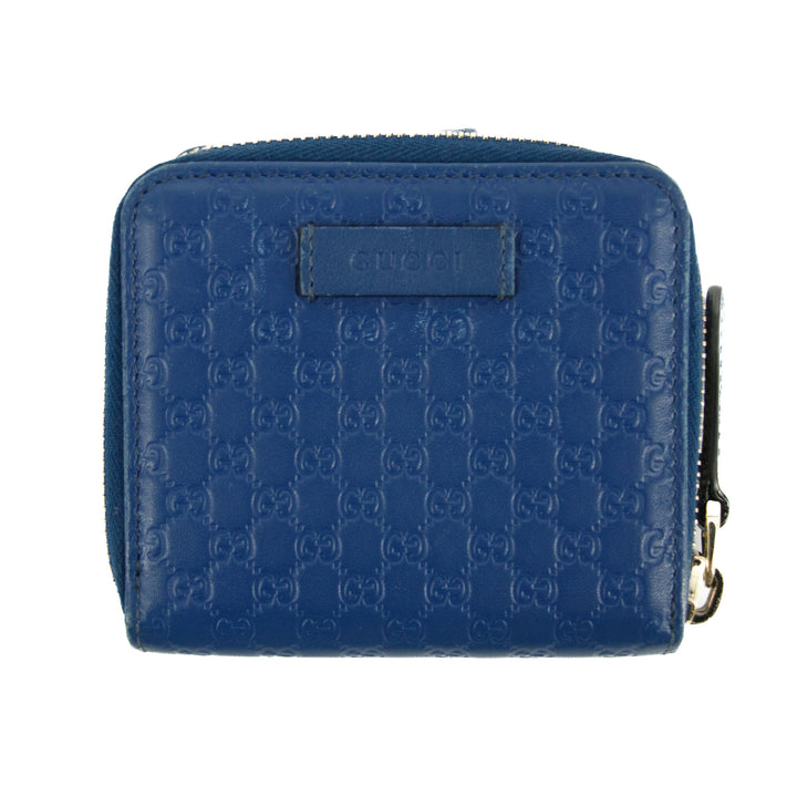 Gucci Microguccissima Compact Zip Wallet Blue #3146