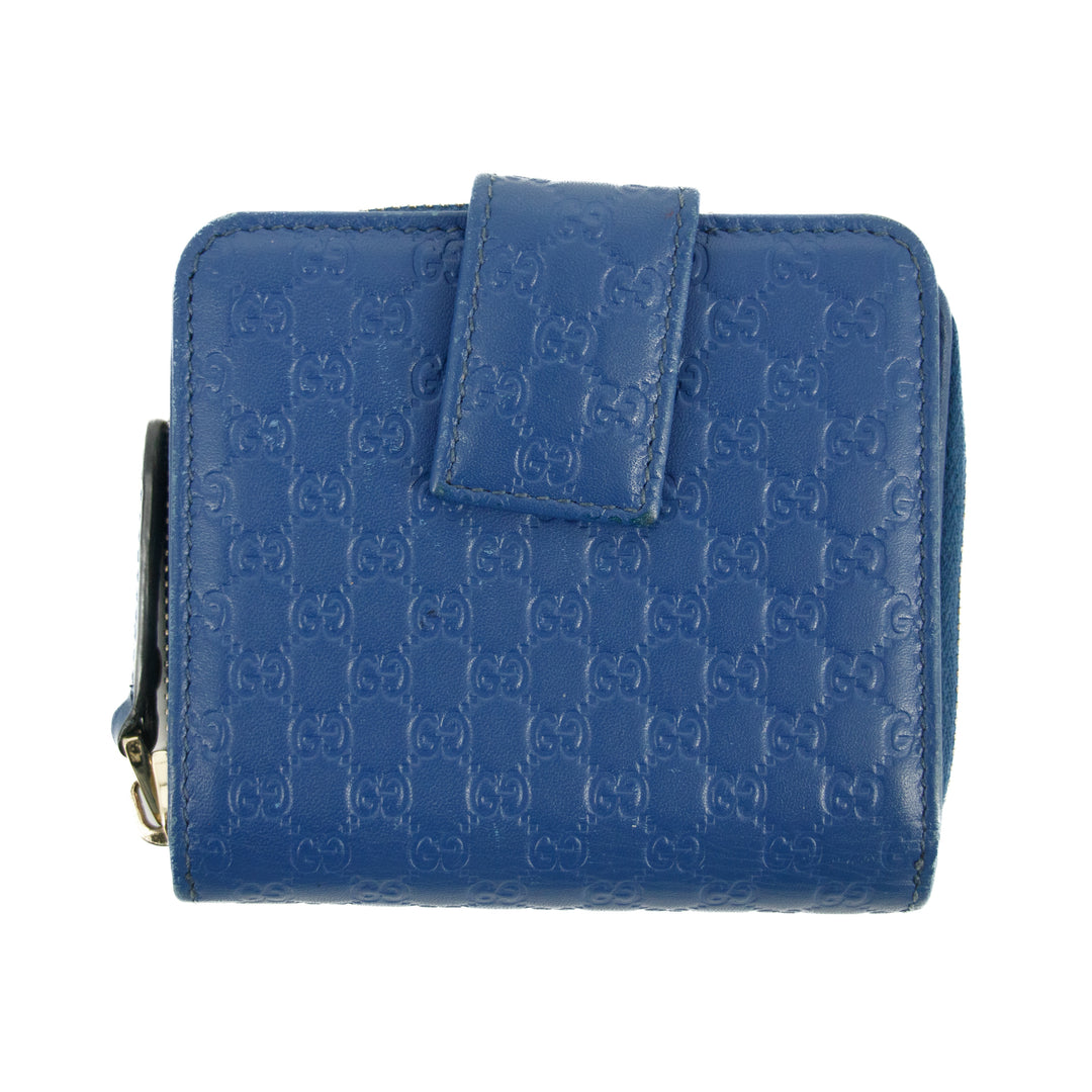 Gucci Microguccissima Compact Zip Wallet Blue #3146