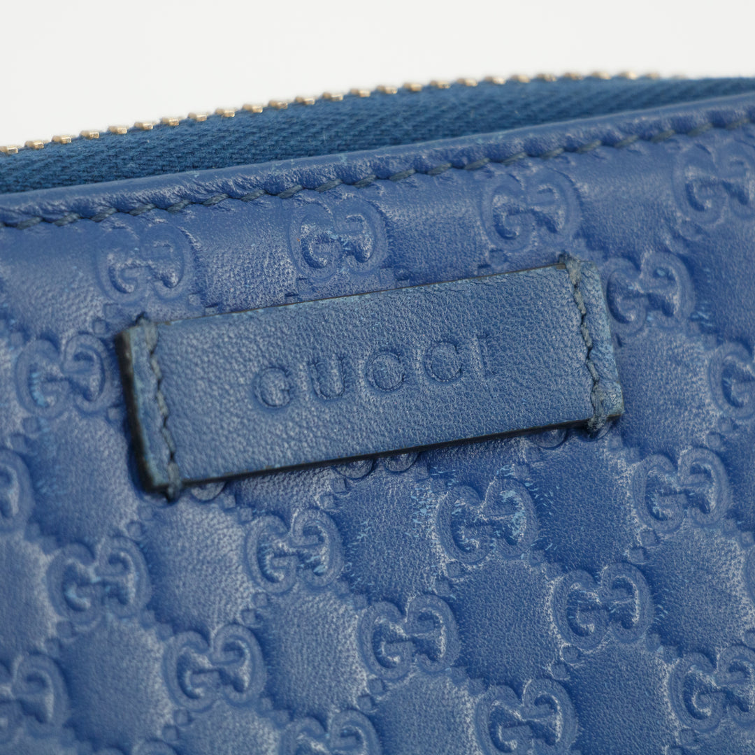 Gucci Microguccissima Compact Zip Wallet Blue #3146