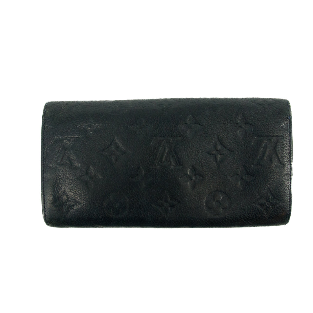 Louis Vuitton Empriente Black Sarah Portefeuille Wallet #3162