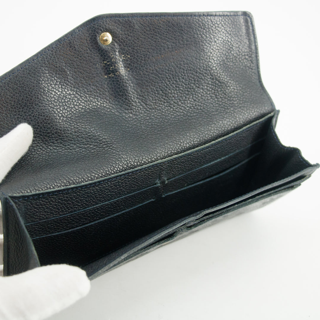 Louis Vuitton Empriente Black Sarah Portefeuille Wallet #3162