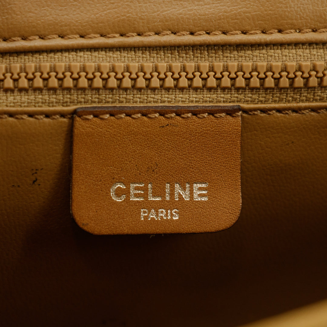 Celine Vintage Brown PVC Clutch Bag #3169