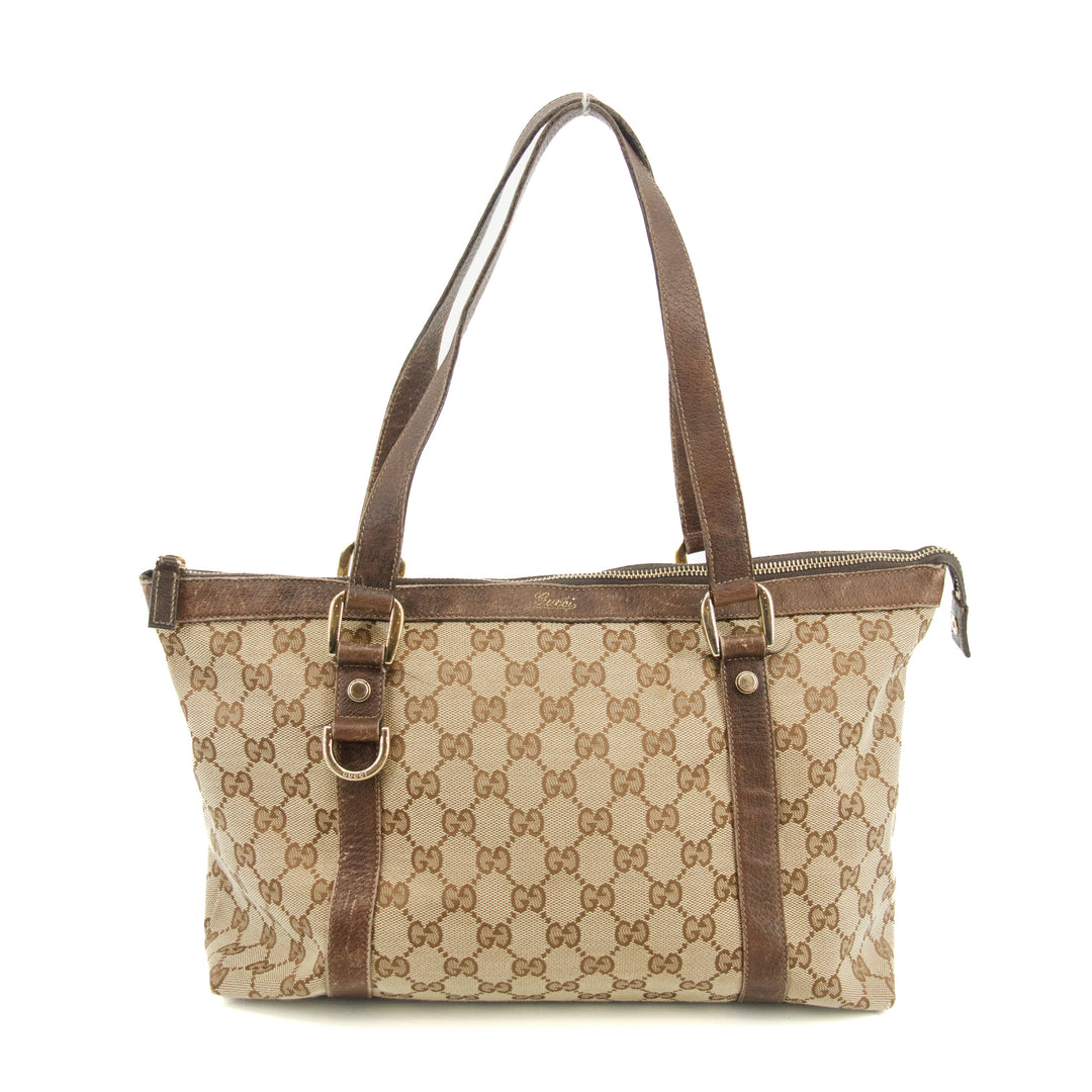 Gucci GG Canvas Brown D Ring Shoulder Bag #3189