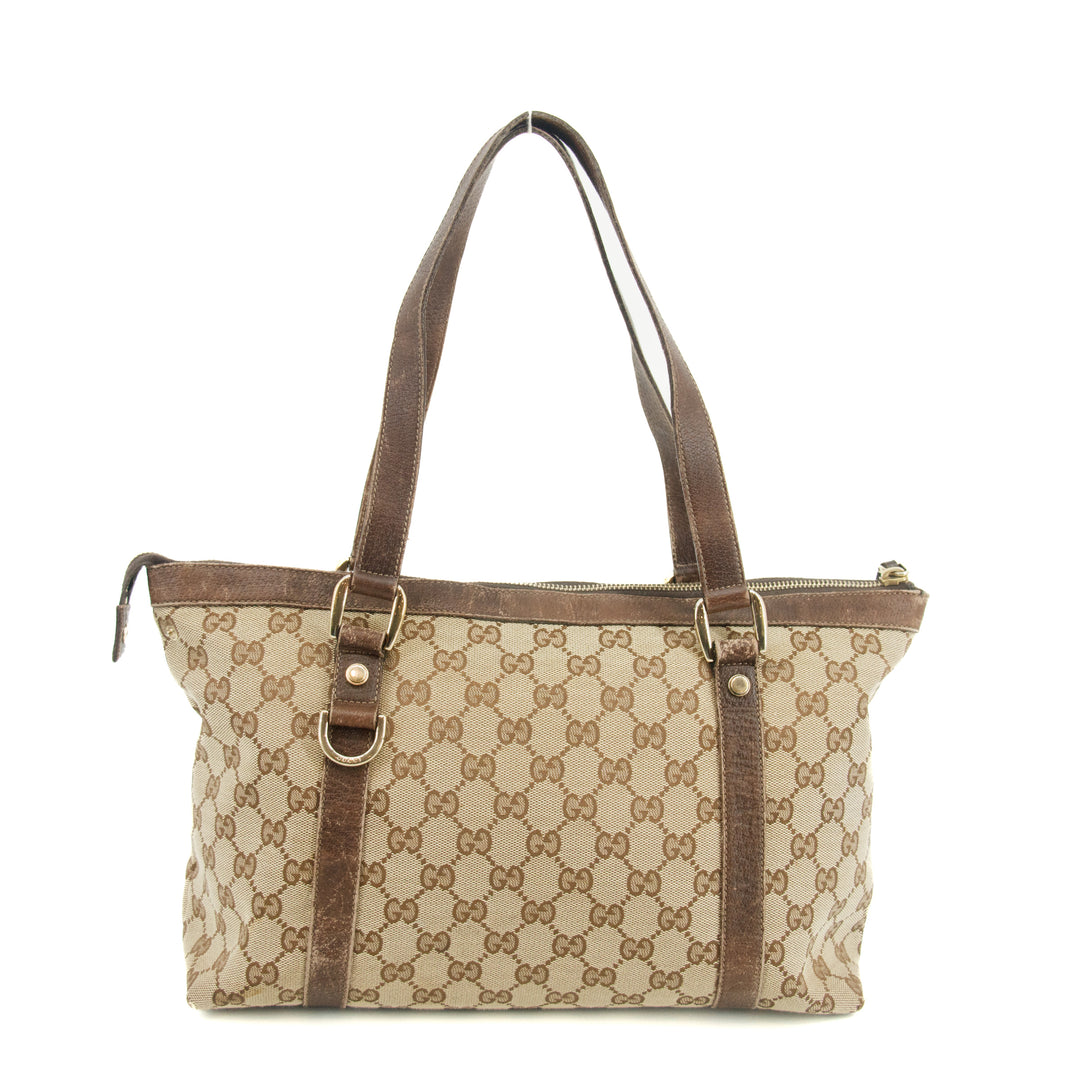 Gucci GG Canvas Brown D Ring Shoulder Bag #3189