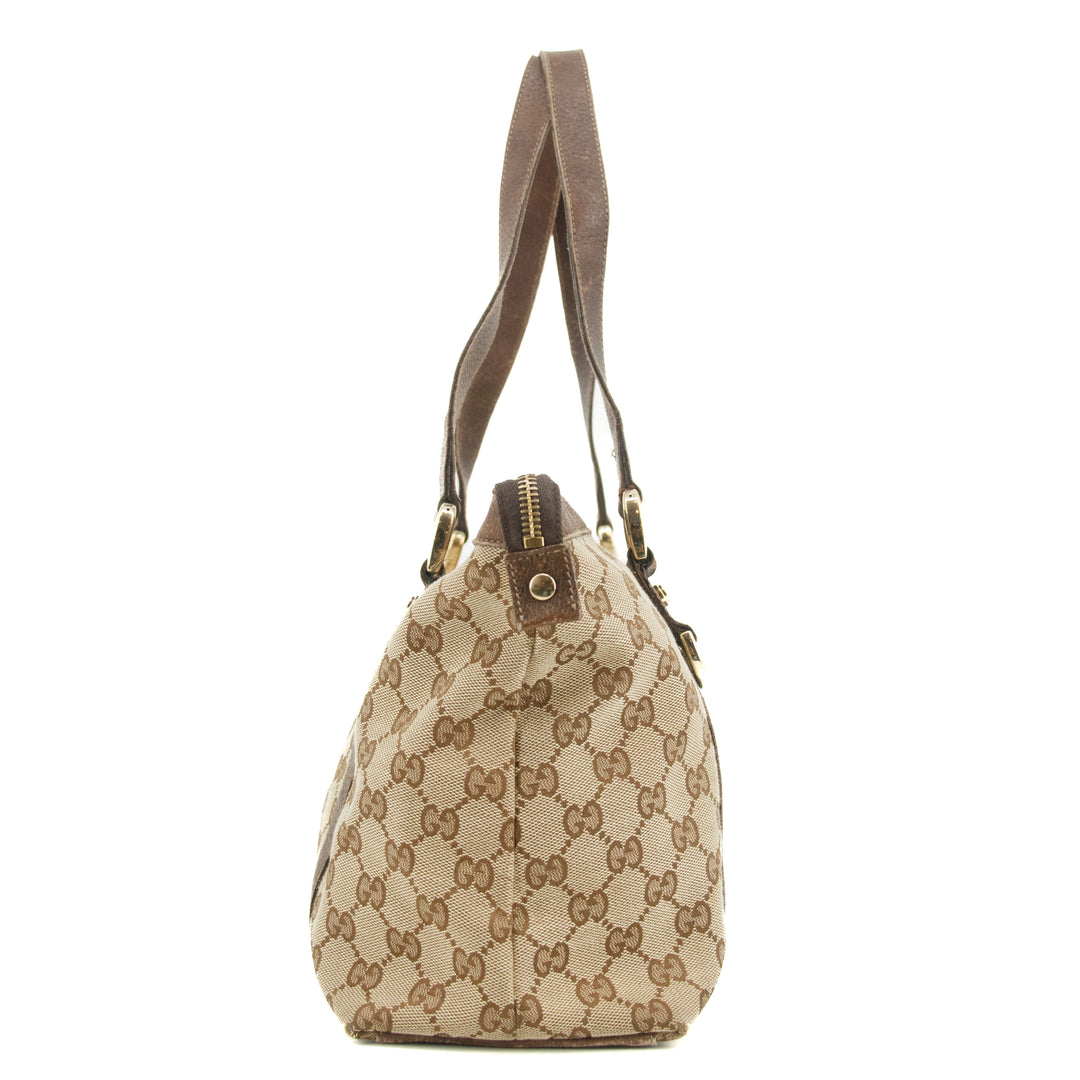 Gucci GG Canvas Brown D Ring Shoulder Bag #3189