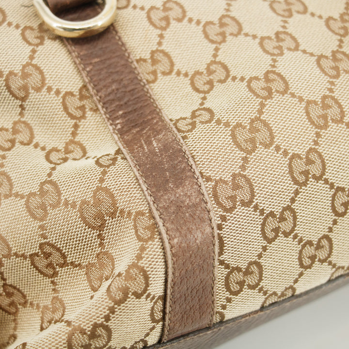 Gucci GG Canvas Brown D Ring Shoulder Bag #3189