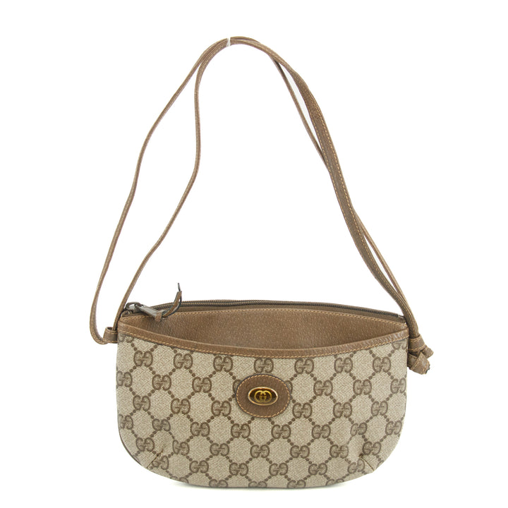 Gucci GG Canvas Coated Brown 2Way Interlocking Shoulder Bag #3198