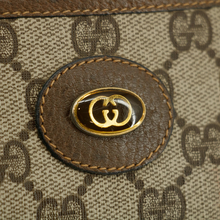 Gucci GG Canvas Coated Brown 2Way Interlocking Shoulder Bag #3198