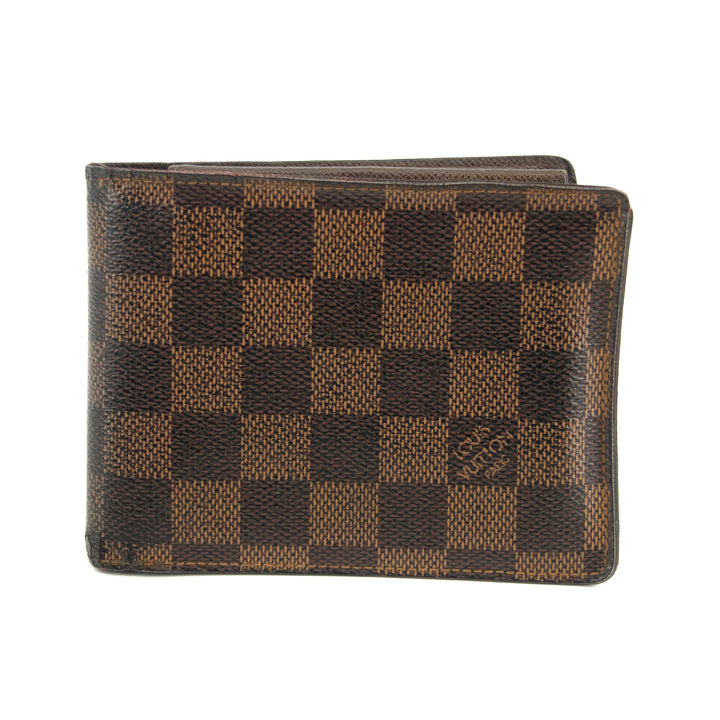 Louis Vuitton Damier Ebene ID Bifold Wallet Brown #3207