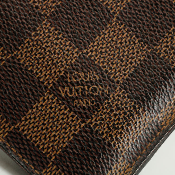 Louis Vuitton Damier Ebene ID Bifold Wallet Brown #3207