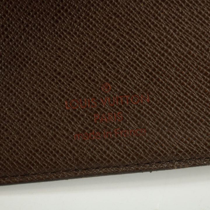 Louis Vuitton Damier Ebene ID Bifold Wallet Brown #3207