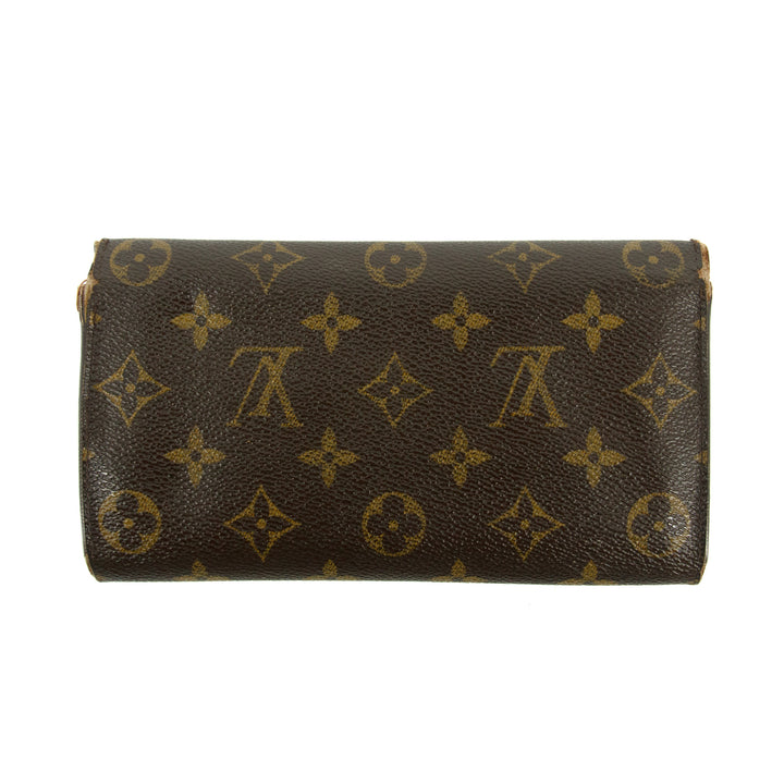 Louis Vuitton Monogram Canvas Brown Sarah Long Wallet #3210