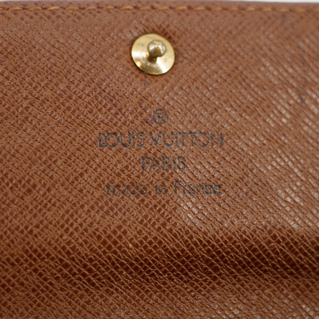 Louis Vuitton Monogram Canvas Brown Sarah Long Wallet #3210