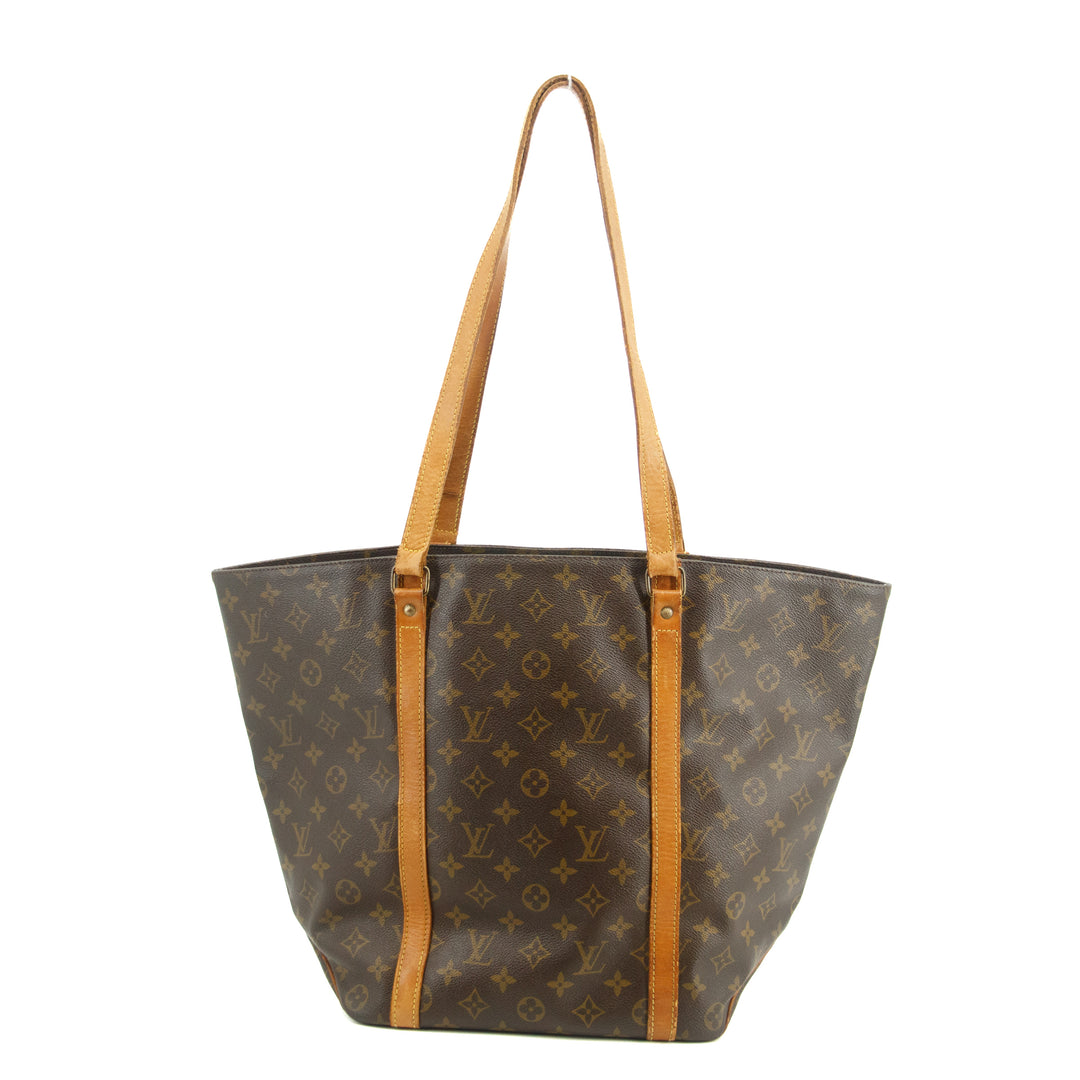 Louis Vuitton Monogram Canvas Sac Shopping Tote Bag Brown #3219