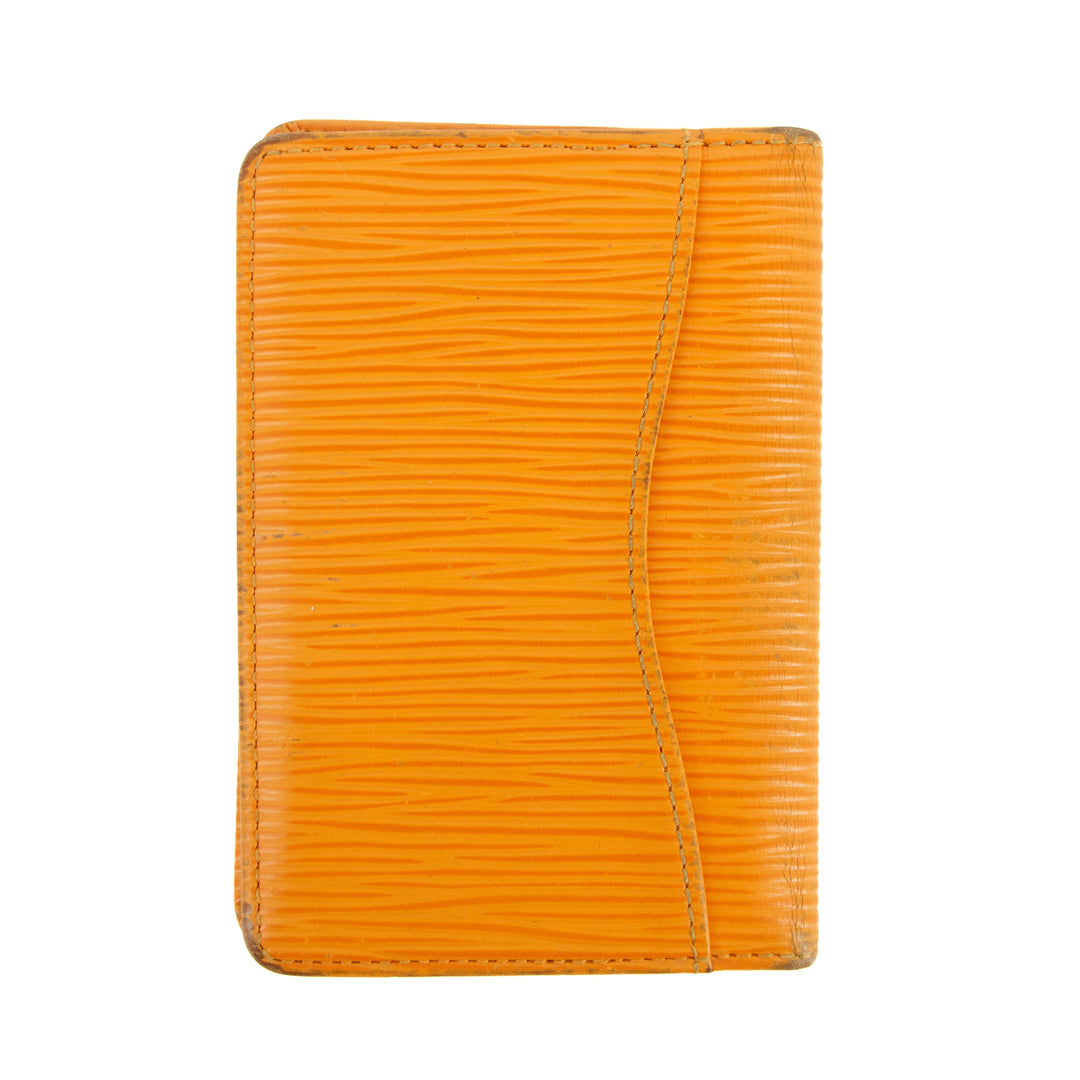 Louis Vuitton Epi Orange Pocket Organizer Wallet #3220