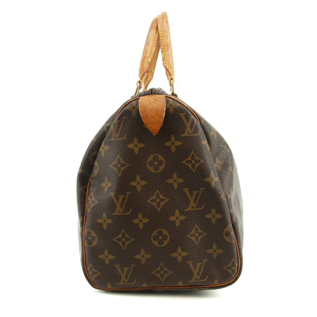 Louis Vuitton Monogram Canvas Speedy 30 Handbag Brown #3224