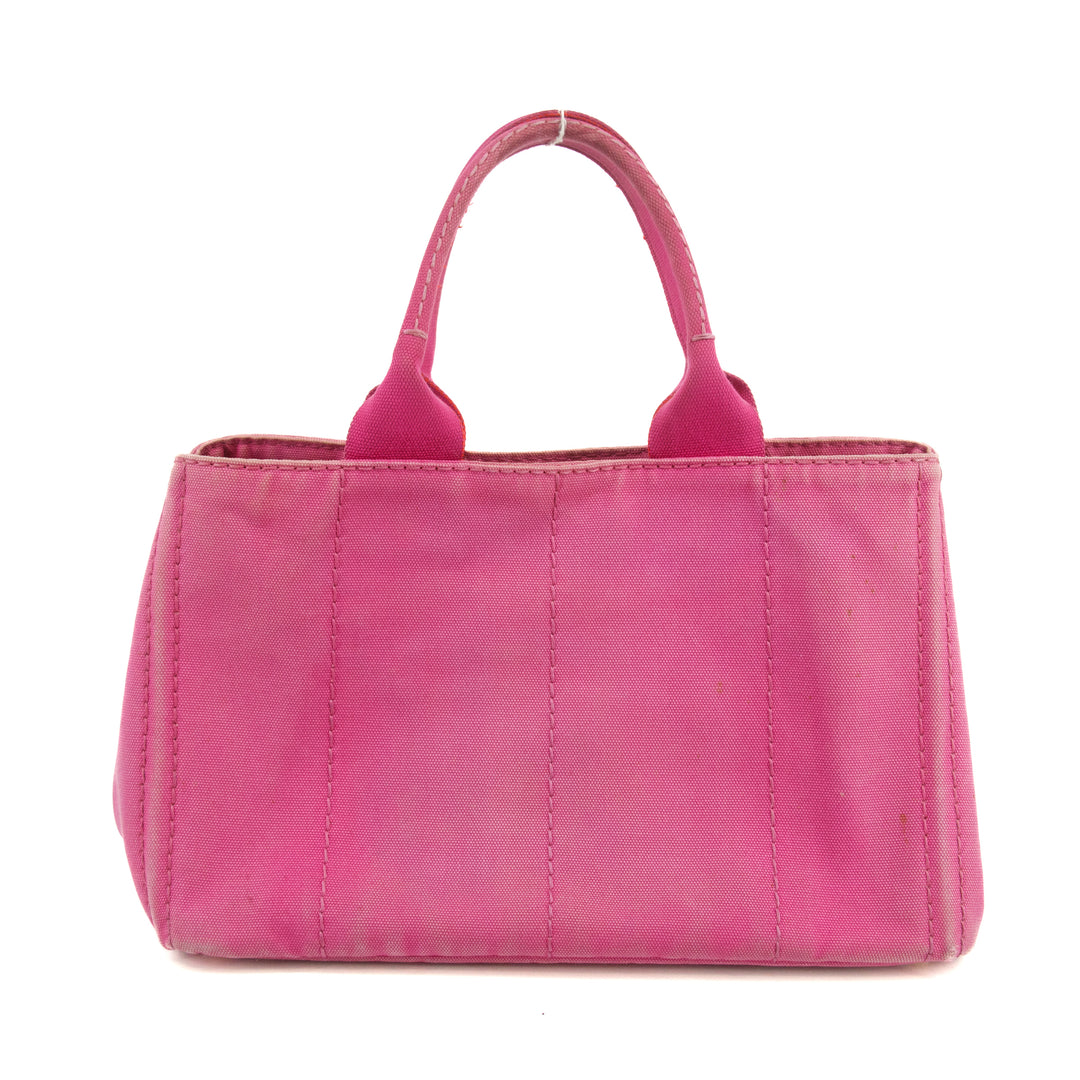 Prada Pink Canvas Medium Canapa Logo Tote #3229