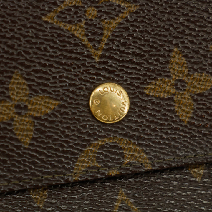 Louis Vuitton Monogram Canvas Brown Sarah Long Wallet #3244