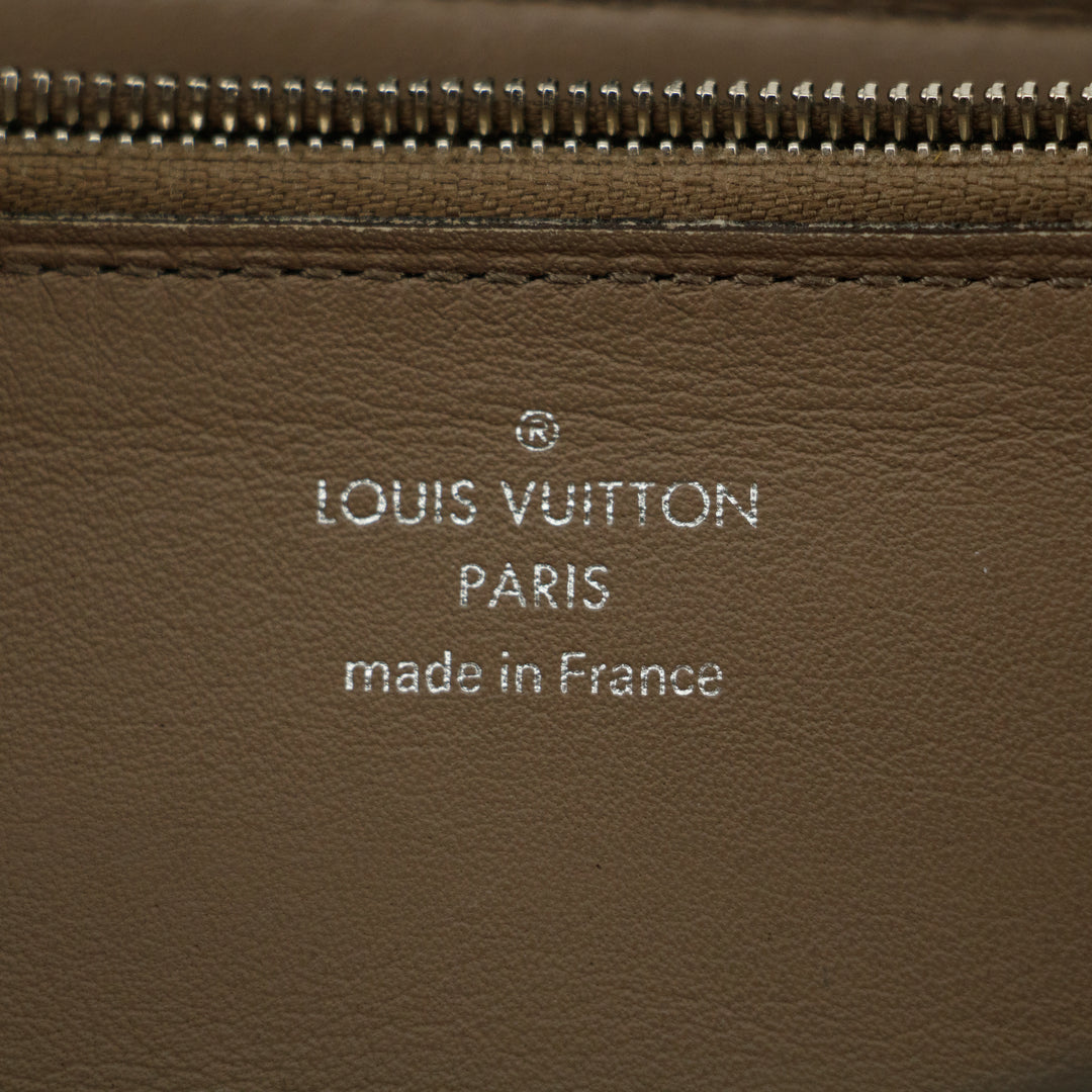 Louis Vuiton Grey Leather V Zip Around Wallet  #3292