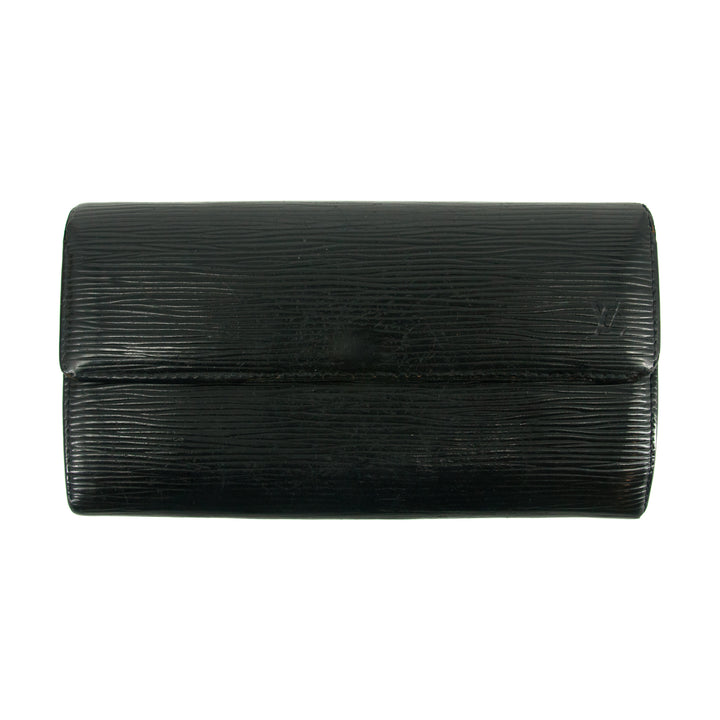 Louis Vuiton Black Epi Leather Sarah Long Wallet #3294