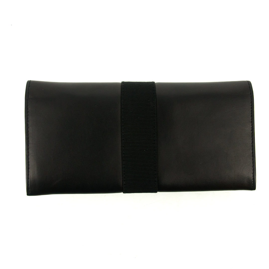 Salvatore Ferragamo Black Leather Bifold Long Wallet  #3295