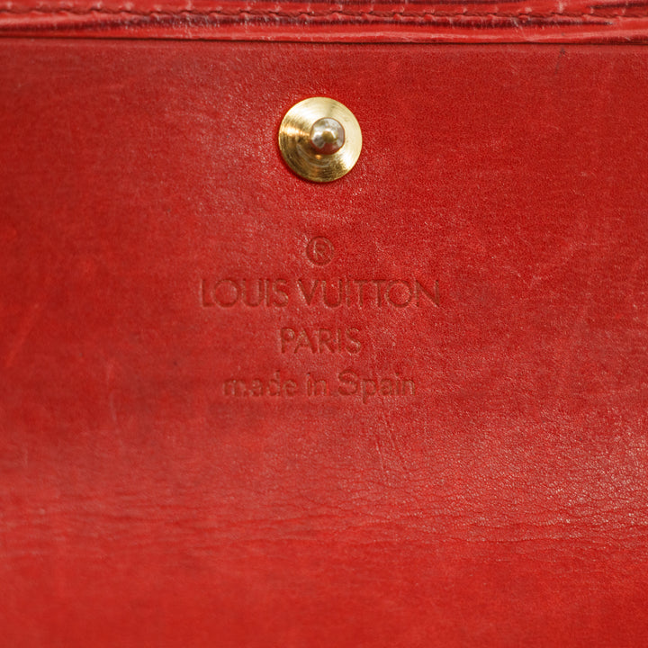 Louis Vuitton Red Epi Leather Internaitonal Trifold Long Wallet #3297