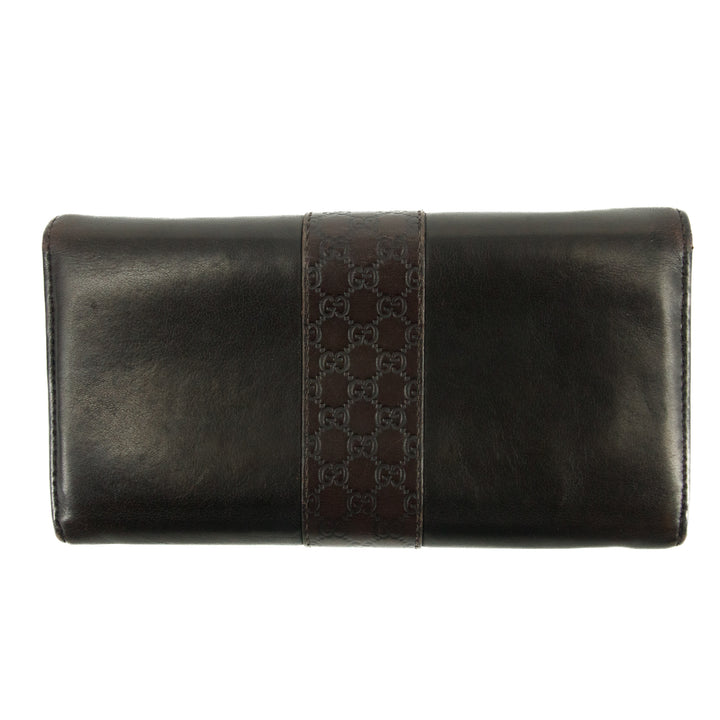 Gucci GG Guccisima Brown Leather Long Continental Wallet #3300