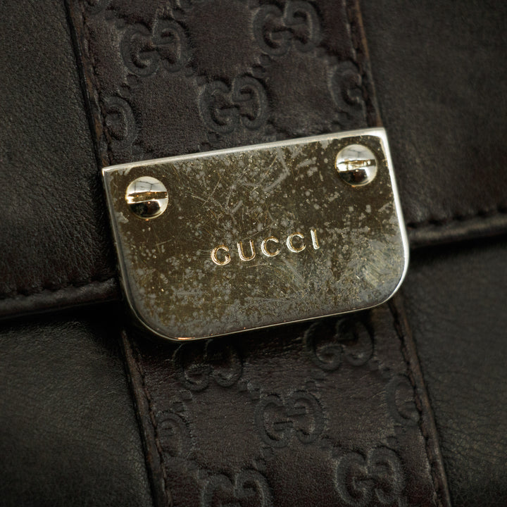 Gucci GG Guccisima Brown Leather Long Continental Wallet #3300