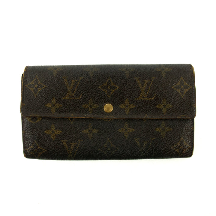 Louis Vuiton Monogram Canvas Brown Sarah Long Wallet #3301