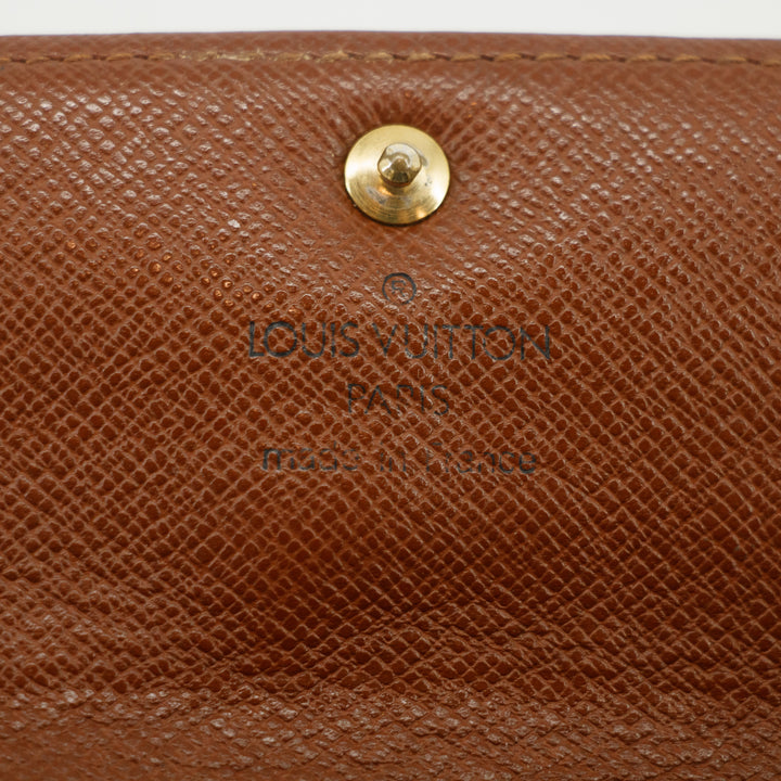 Louis Vuiton Monogram Canvas Brown Sarah Long Wallet #3301