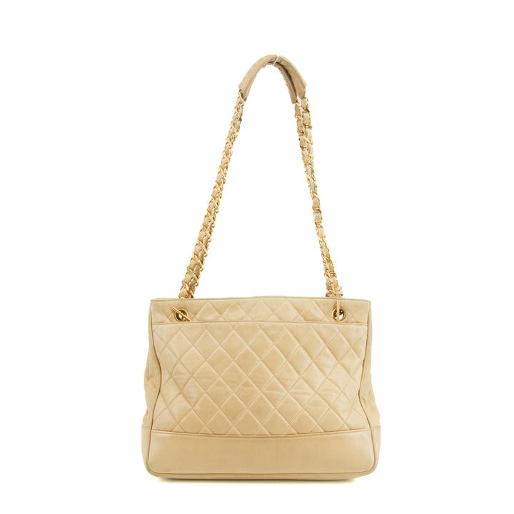 Chanel Beige Timeless Matelasse Lambskin Shoulder Bag #3303