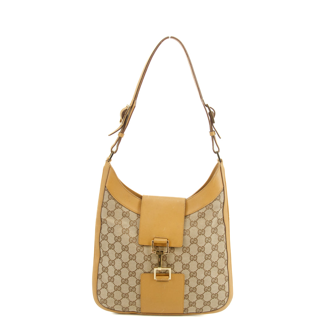 Gucci GG Canvas Beige One Handle Shoulder Bag  #3306