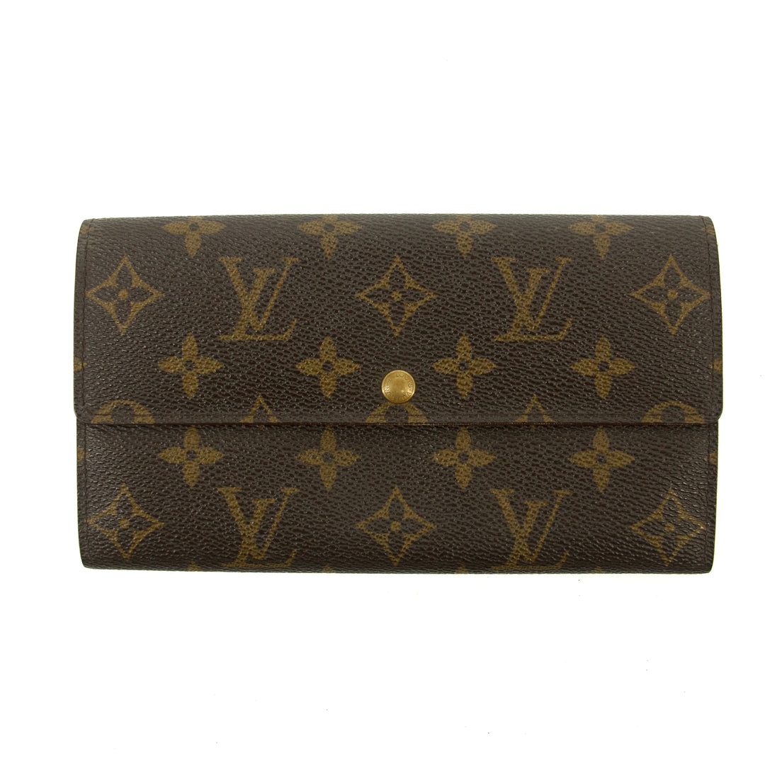 Louis Vuitton Monogram Canvas Portefeuille Sarah Wallet #3316